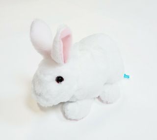 Kids Of America White Bunny Rabbit Plush 10 " Stuffed Animal Pink Ears Feet 2011