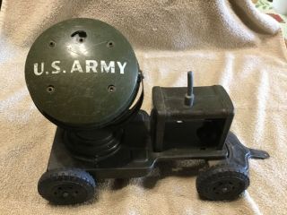 Vintage Marx Lumar U.  S.  Army Searchlight Trailer No Searchlight & Engine
