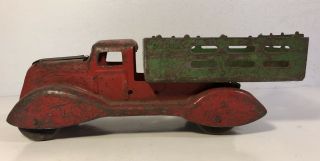 Vintage Marx Wyandotte Stake Truck Pressed Steel Toy