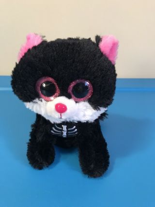 Dan Dee Collectors Choice Halloween Black Skeleton Cat Plush Stuffed 6 " Toy