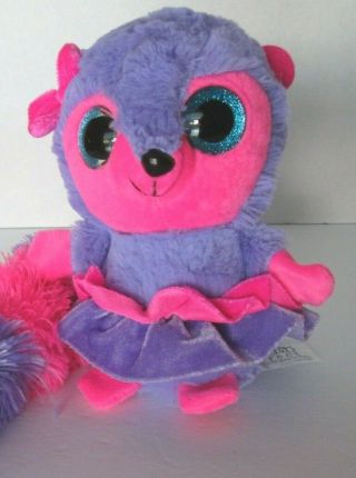 Ideal Toys Direct Purple & Pink Lemur Plush Animal 7 
