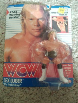 Wcw Galoob Lex Luger Wrestling Figure Wwf Wwe On Card