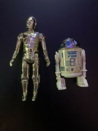Vintage Star Wars 1977 R2d2 And C - 3po Kenner Figures,  Loose Joints