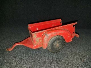 Vintage Marx Trailer - Pressed Tin - Came With Marx Jeep In 1950 