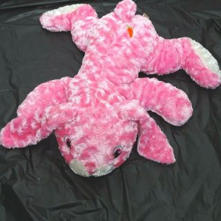 Dan Dee Collectors Choice Bunny Rabbit Plush Stuffed Pink White 27 Inch Long