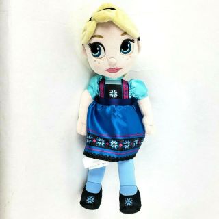 Disney Store Frozen Elsa 13 " Plush Ice Princess Soft Doll Stuffed Animal Toy
