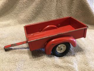 Vintage 1/16 Scale Tru Scale Carter Red Utility Trailer Single Axle