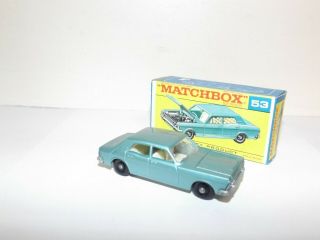Matchbox Reg.  Wheel No.  53 - C Ford Zodiac Mkiv Metallic Blue Mi 