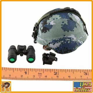 Plaaf Airborne Troops - Blue Camo Helmet Set - 1/6 Scale - Flagset Action Figure