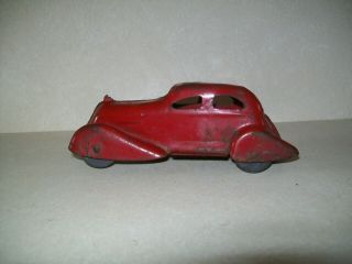Vintage Pressed Steel 1930 ' s Wyandotte Rooster Comb Nose Coupe Car - 6 