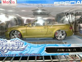 Maisto Playerz 1/8 Scale Die Cast Car Bmw 645ciin The Box Gold Convertible