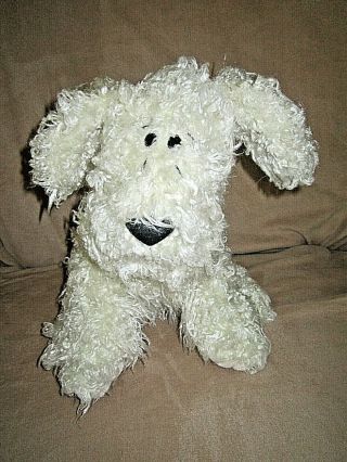 Vintage Russ Berrie " Curly " Dog Plush Sitting Puppy Soft Pet 11 " Tall