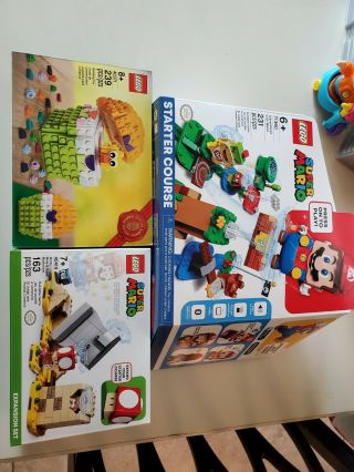 Lego Mario: Starter Set 71360 Monty Mole Expansion 40414 And Bonus Set 40371