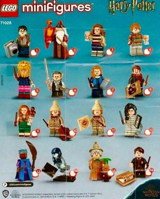 Lego Harry Potter Series 2 Collectible Minifigures Complete Set of 16 71028 2