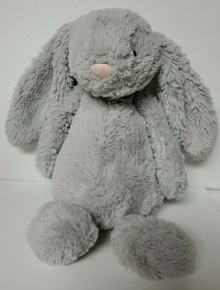 Jellycat Bashful Bunny Rabbit Gray 12 " Plush Stuffed Animal Medium (b - 11)