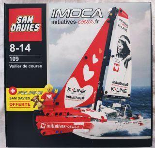Lego Certifié Bateau Voilier De Course Speed Boat Sam Davies Figurine Imoca 109