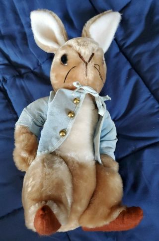 Vintage Eden Toys Peter Rabbit Beatrix Potter Bunny Plush Stuffed Animal Vtg