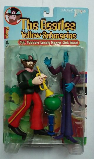 Mcfarlane Toys Beatles Yellow Submarine Ringo Figurine With Apple Bonker 2000