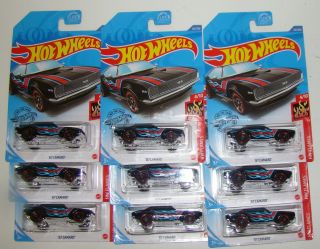 Hot Wheels 9 - Kroger Exclusive Color Hw Flames 67 Camaro Black/red/blue Momc