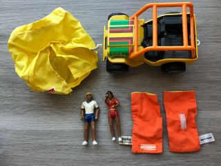 Tonka Coleman 1979 - 82 Toy Camping Set W/jeep,  Play People,  Sleeping Bags & Tent