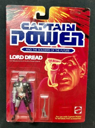 Vintage 1987 Captain Power Lord Dread Action Figure 3906 Mattel Mip Nip Nr
