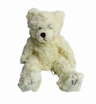 First Main White Scraggles Teddy Bear Plush Sitting Classic Stuffed Animal 11”