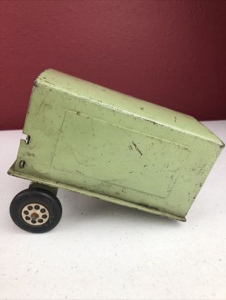 Vintage Girard Wyandotte Green Pressed Steel Trailer Toy