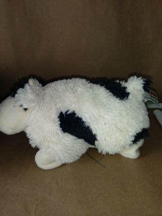 Pillow Pet Pee Wee White and Black Cow Plush Toy 12 