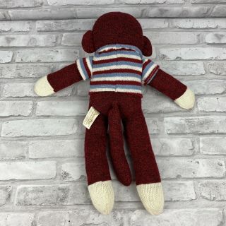Dan Dee 17 Inch Red Sock Monkey With Striped Sweater Collector ' s Choice 2010 2