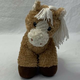 First & Main " Dallas " Pony Horse 9 " Brown And White Plush Stuffed Animal