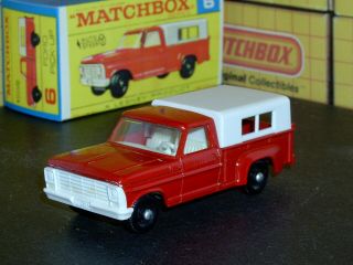 Matchbox Lesney Ford Pick Up Truck White Grille & Top 6 D1 Sc1 Vnm & Crafted Box