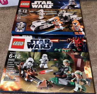 Retired Lego Star Wars 7913 Clone Trooper Battle Pack & 9489 Rebel Imperial
