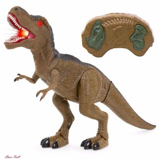 Walking Dinosaur Kids Toy Remote Control T - Rex Lights Sounds Action Figures