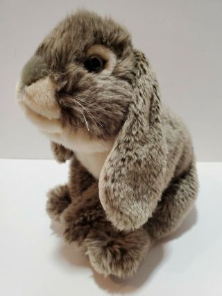 G4 Toys R Us Bunny Rabbit Plush Gray Brown Cream Soft Stuffed Animal Realistic