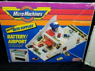 Micro Machines Secret Auto Supplies Battery Airport Playset 1989 Galoob 2
