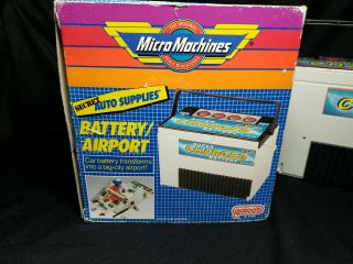 Micro Machines Secret Auto Supplies Battery Airport Playset 1989 Galoob 3