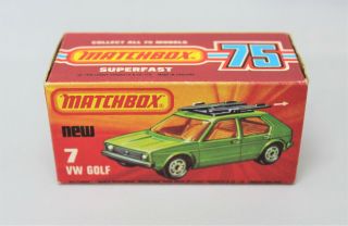 Matchbox Superfast No7 Volkswagen Golf Empty " K Type Box " With " Rare