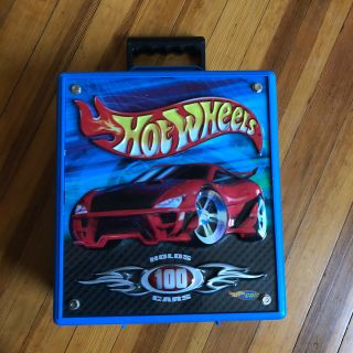 Hot Wheels Speed Shop 100 Car Rolling Carry Case Extendable Handle Mattel 20375