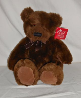 Russ Berrie 11 ½” Plush Bear “larz” With Tags Item : 23136