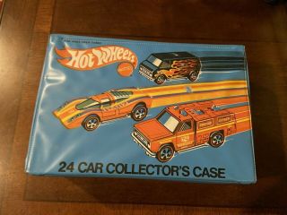 Best Vintage 1975 Mattel Hot Wheels Red Line 24 Car Collector’s Case Blue Excell
