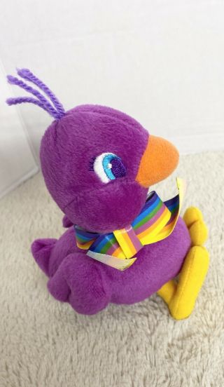 Lisa Frank Sweet Tweet Purple Bird Duck Doll Plush Stuffed Animal Rainbow
