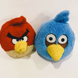 Angry Birds Plush Stuffed Animal Set Of 2 Red And Blue 6” Kids Cartoon