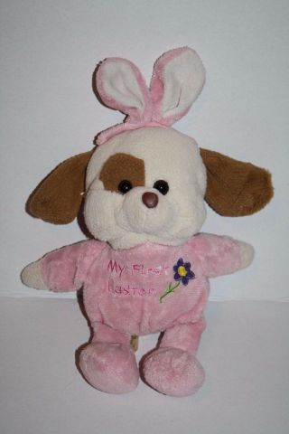 Dan Dee My First Easter Dog Bunny Rabbit Ears Plush Stuffed Flower Baby Soft Toy