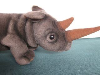 Plush Thomas Boland Hansa Rhino 22 " Long Rhinoceros Realistic Soft Animal Toy
