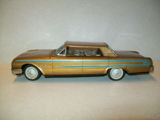 Vintage Tin Friction Yonezawa Toys 1962 4 - Door Ford Galaxie Car - 10 