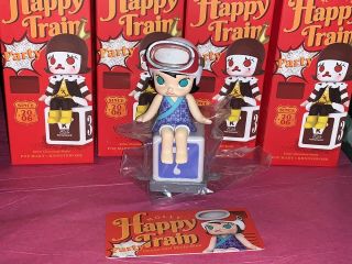 Pop Mart X Kennyswork Molly Happy Train Ocean Girl Molly Blue Mini Rare