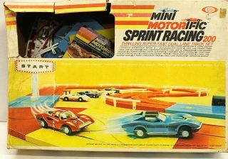 Vintage 1969 Mini Motorific Sprint Racing 200 Ideal Toy Dual Lane Model 4940 - 3