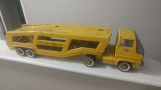 Vintage Pressed Steel Tonka Car Carrier Toy Truck Hauler