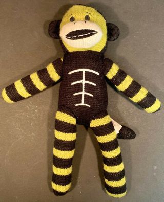 Dan Dee Sock Monkey Ghoul Skeleton Halloween Green Black 14” Stuffed Plush