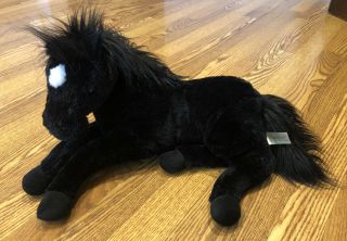 Big Dan Dee 22 " Laying Horse Plush Collectors Choice Black Soft Realistic Toy